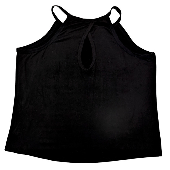 Wandering Dreams Sleeveless Activewear Top Black Drop-Tail Open Back Size Medium - Picture 4 of 4